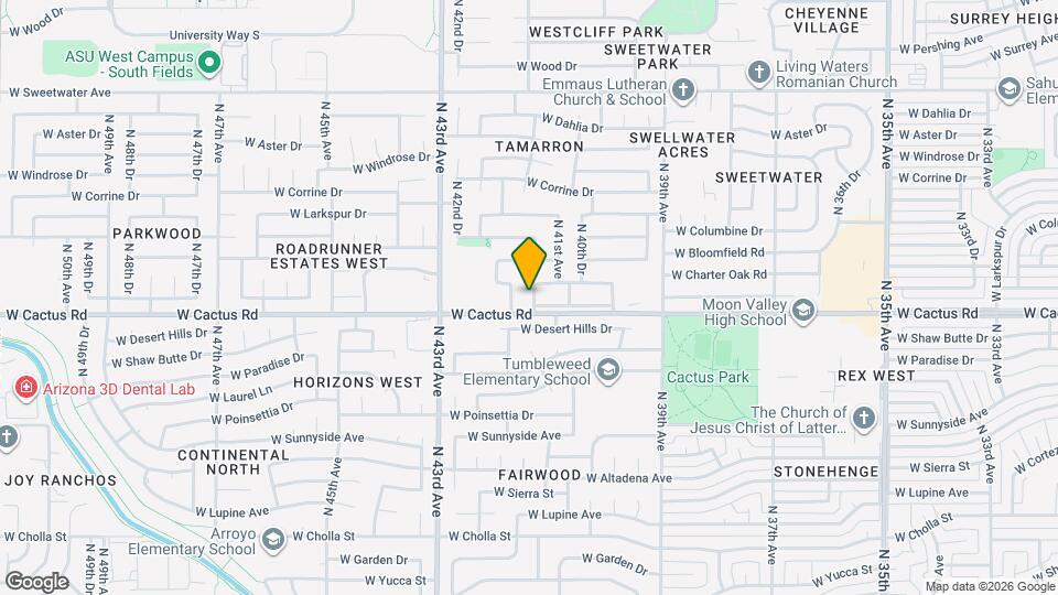 12214 N 41st Dr Map and Location Details