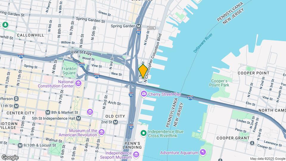 250 N Christopher Columbus Blvd, Unit 208 Map and Location Details