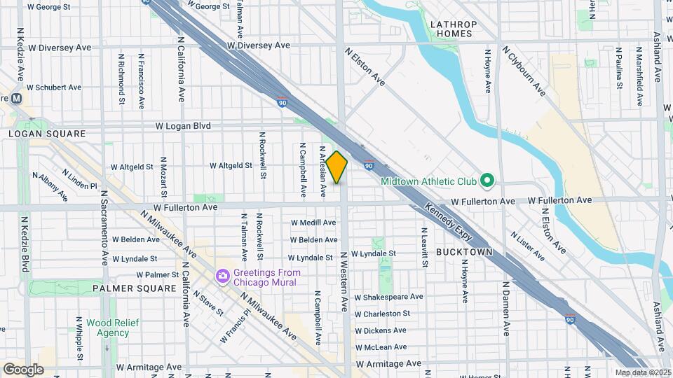 2418 N Western Ave Map and Location Details