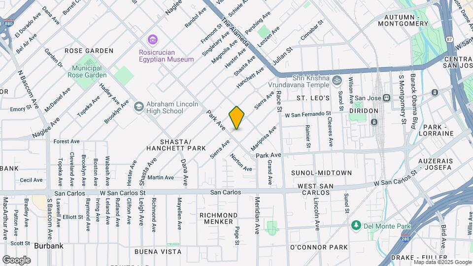 1376 Sierra Ave Map and Location Details