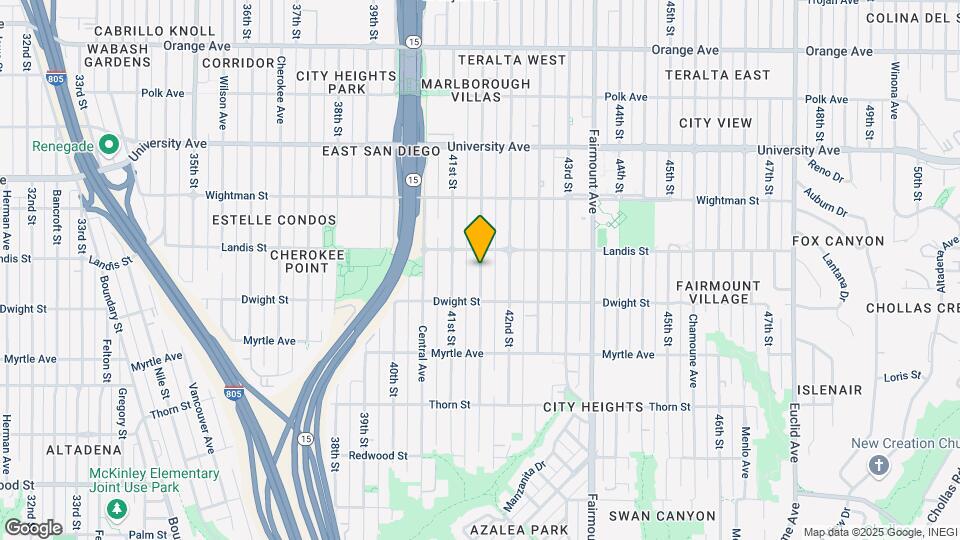 3664 Marlborough Ave Map and Location Details