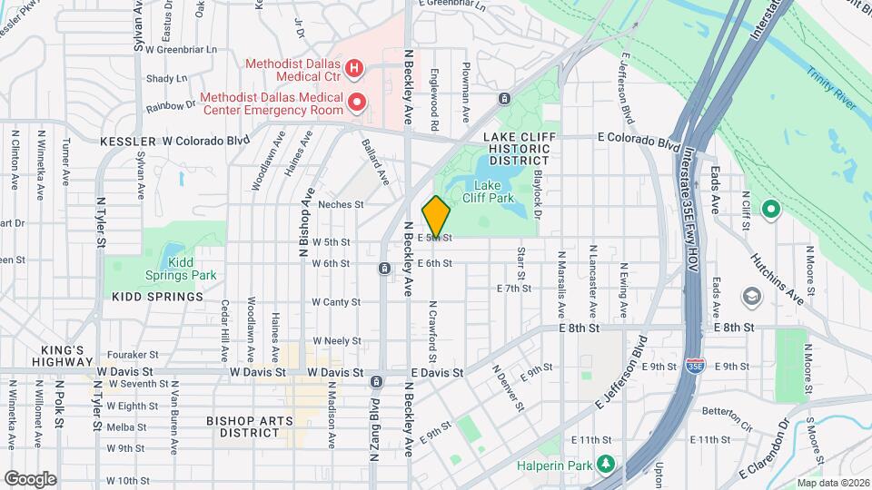 202 E 5th St Map and Location Details