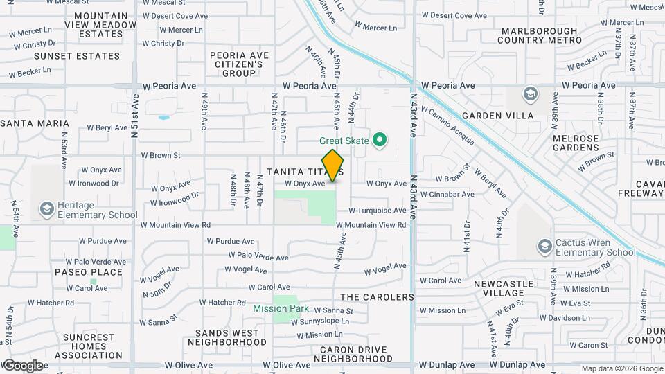 4503 W Onyx Ave Mapa y Detalles de la Ubicación