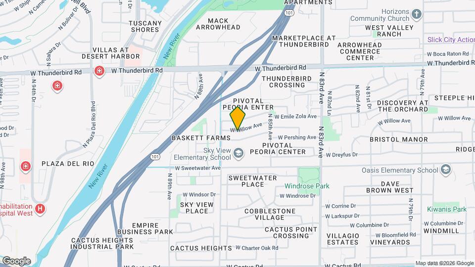 8621 W Willow Ave Mapa y Detalles de la Ubicación