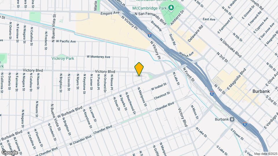 1011 N Mariposa St Map and Location Details