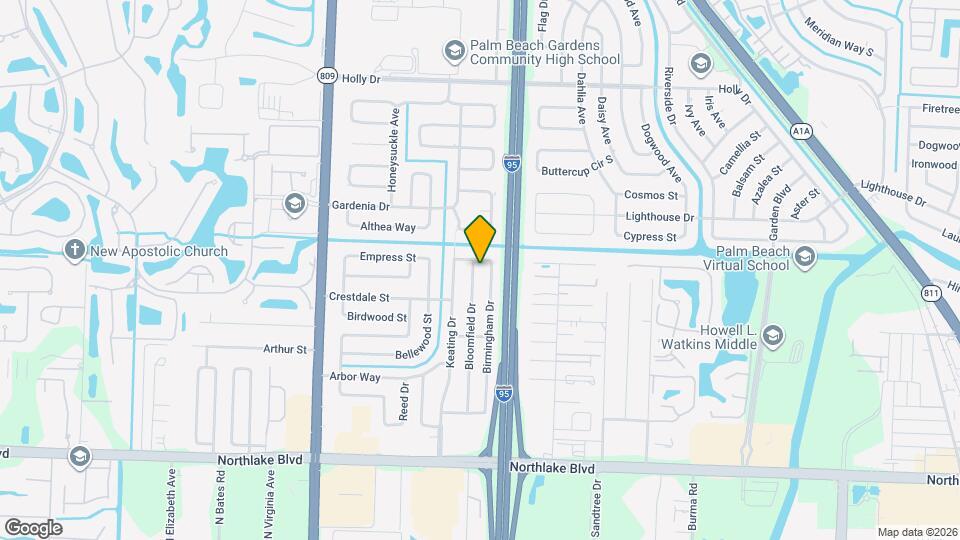 9504 Bloomfield Dr Map and Location Details