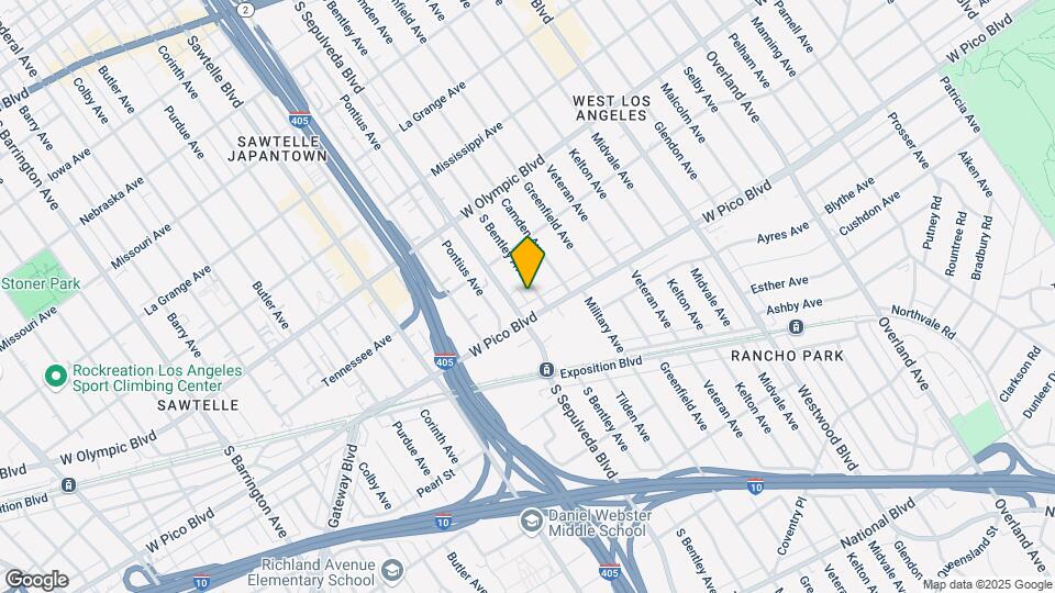2349 S Bentley Ave Map and Location Details