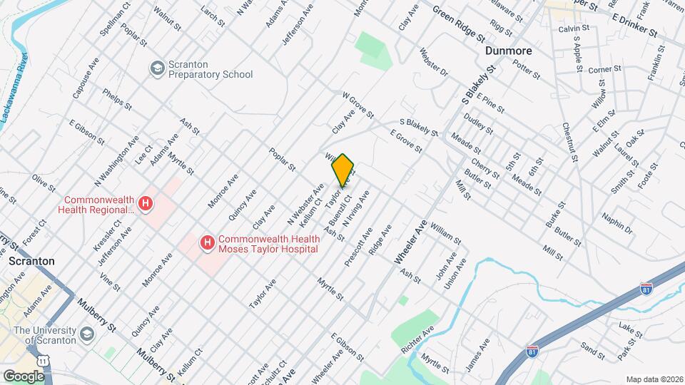 1102 Taylor Ave Map and Location Details