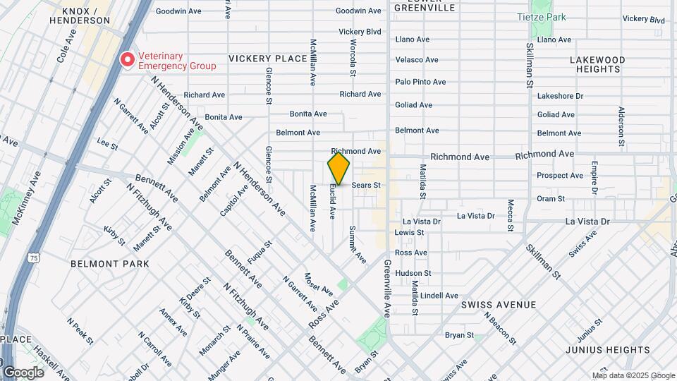 1926 Euclid Ave Map and Location Details