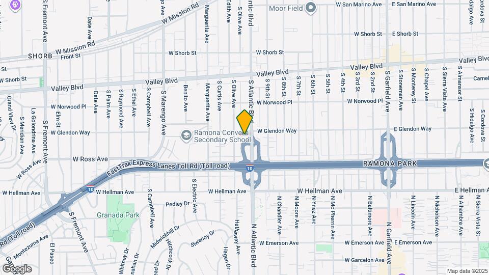 1100 W Glendon Way Map and Location Details