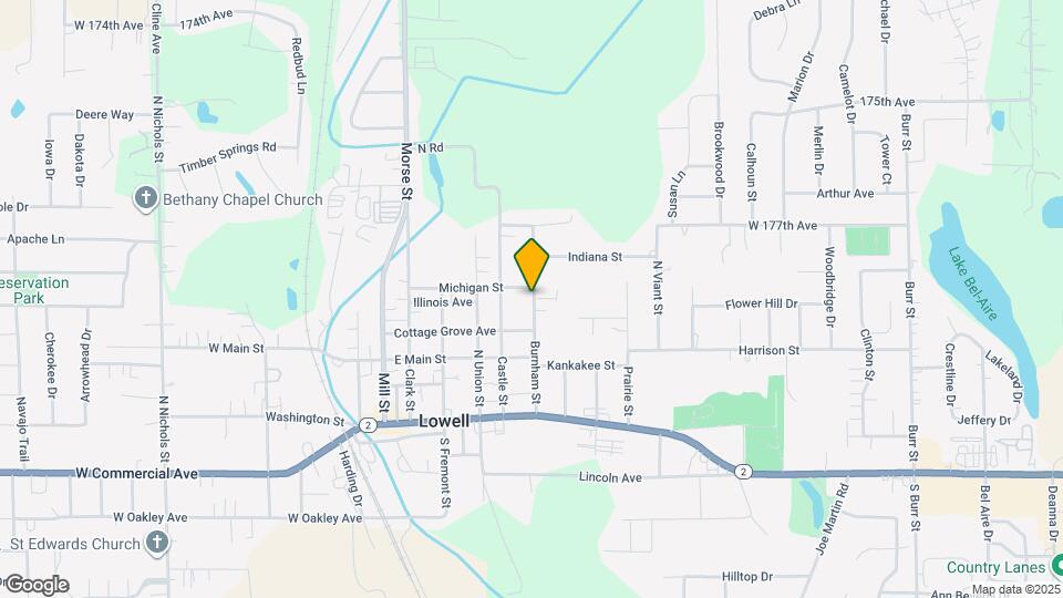 1 E Commercial Ave Map and Location Details