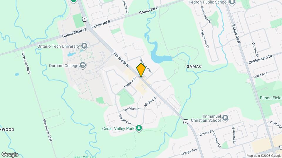1760 Simcoe St N Map and Location Details