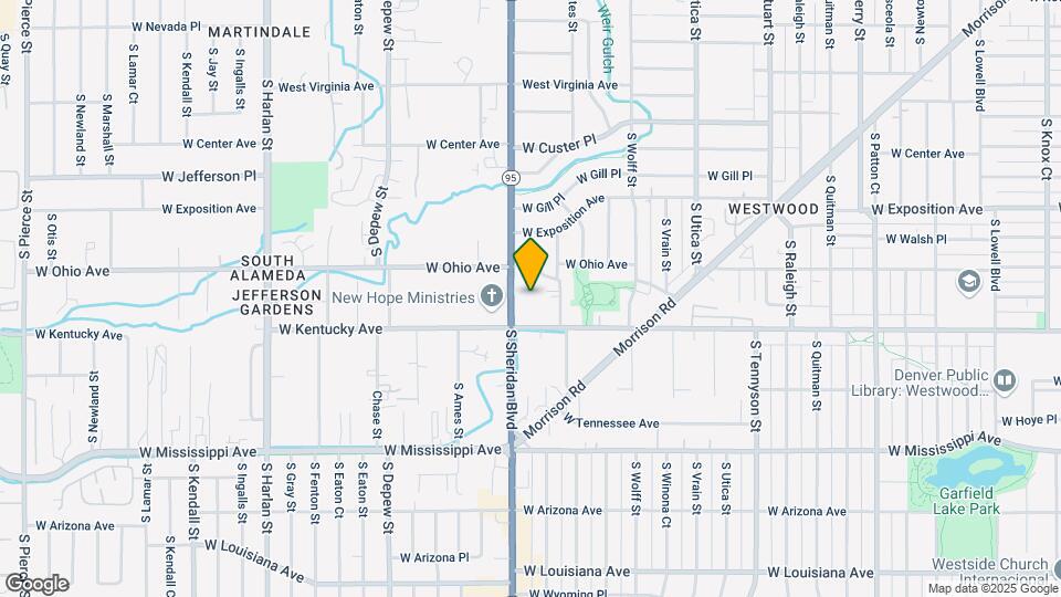 840 S Sheridan Blvd Map and Location Details