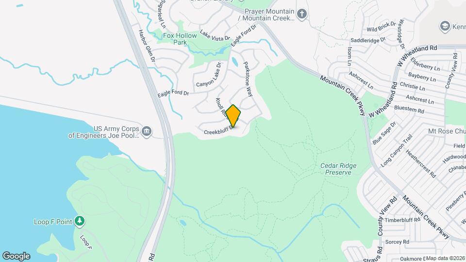8420 Creekbluff Dr Map and Location Details