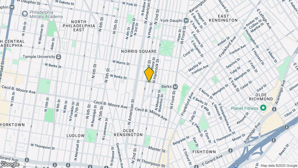 190 W Berks St Map and Location Details