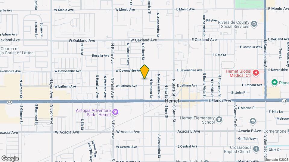 220 N Gilbert St Map and Location Details