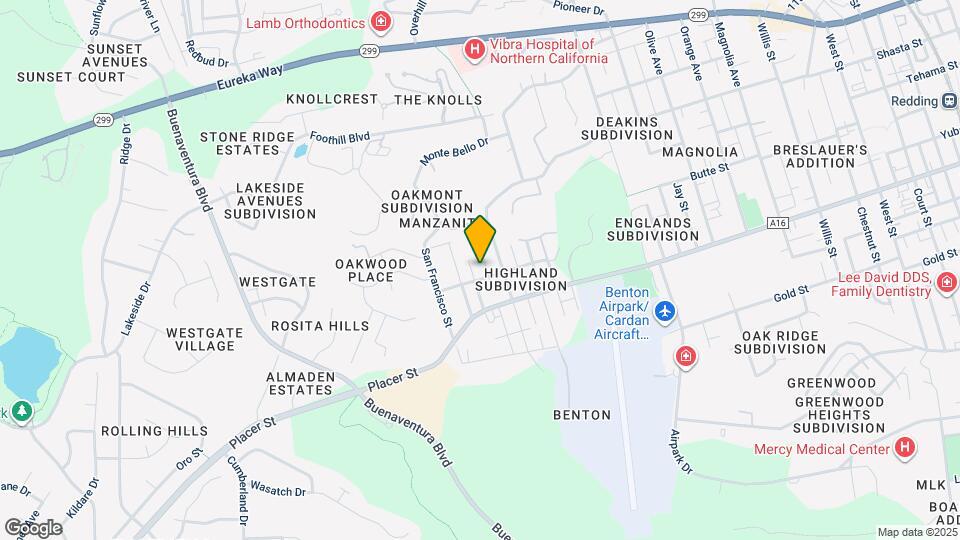 1545 Oak St Map and Location Details