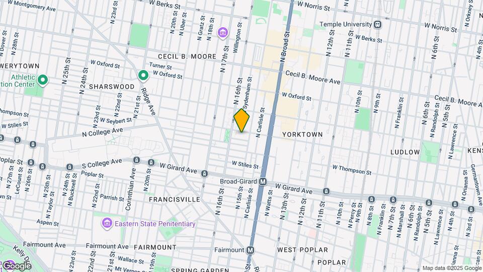 1514 Master St Map and Location Details