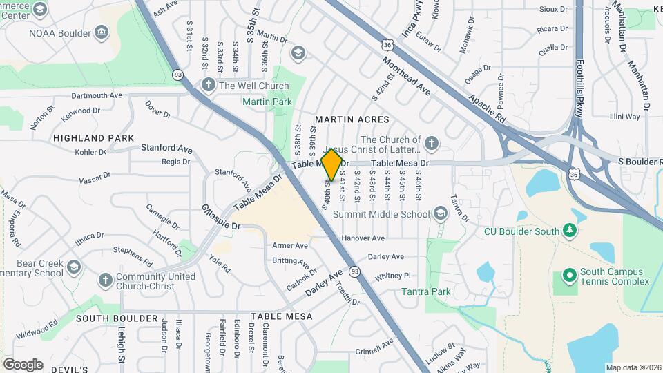 560 S 40th St Map and Location Details