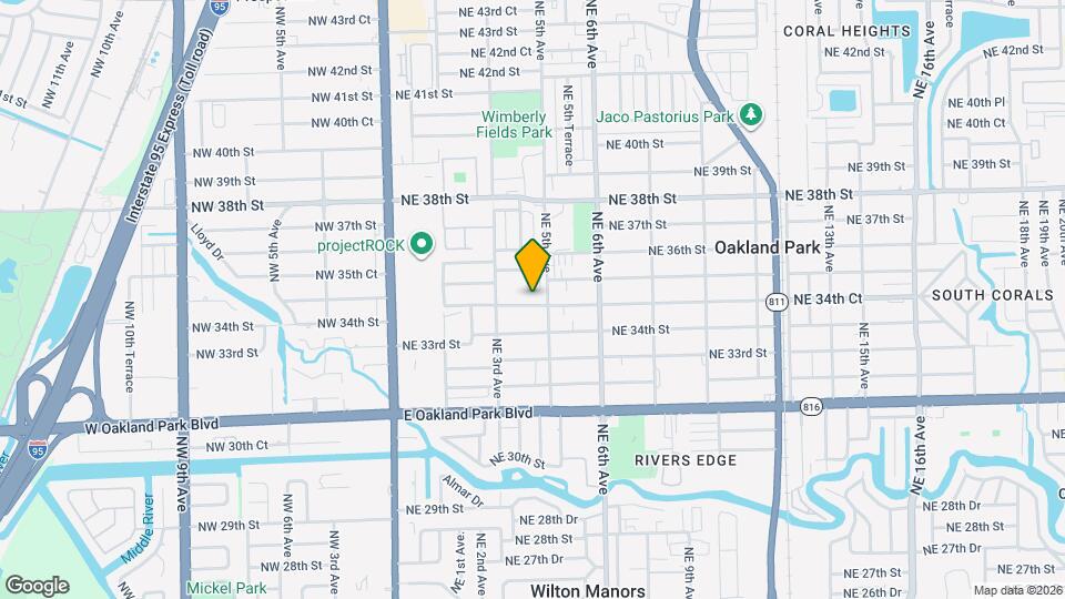 341 NE 34th Ct Map and Location Details