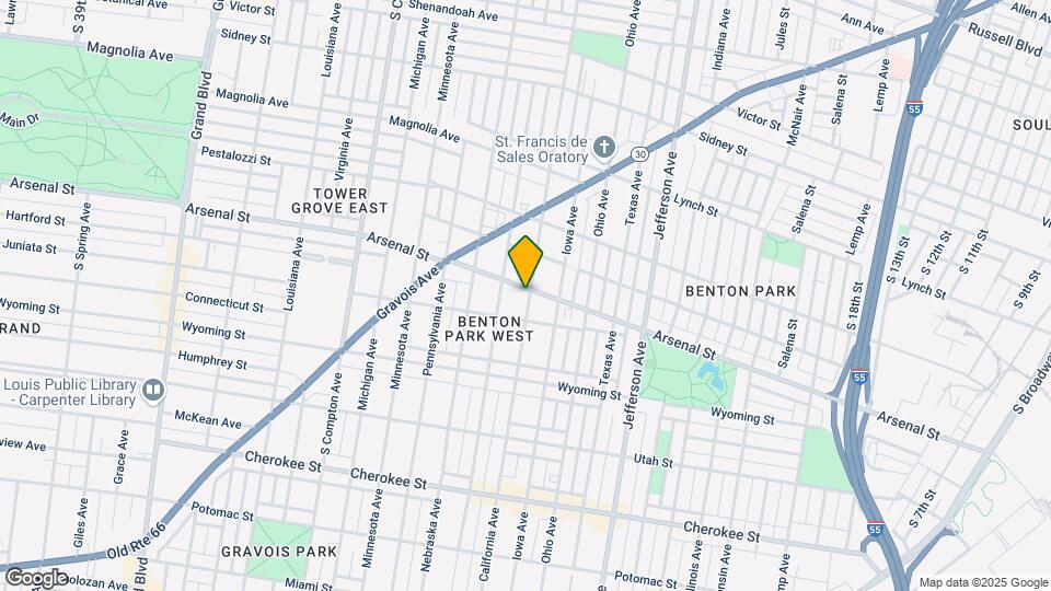 3107 California Ave, Unit 1st Fl Map and Location Details