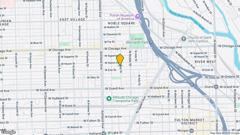 1444 W Erie St Map and Location Details
