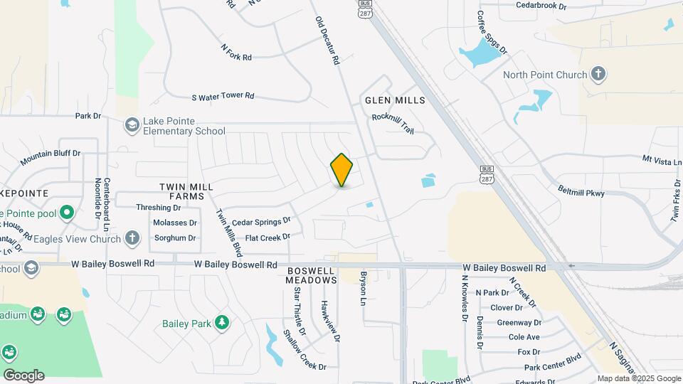 4701 Cedar Springs Dr Map and Location Details