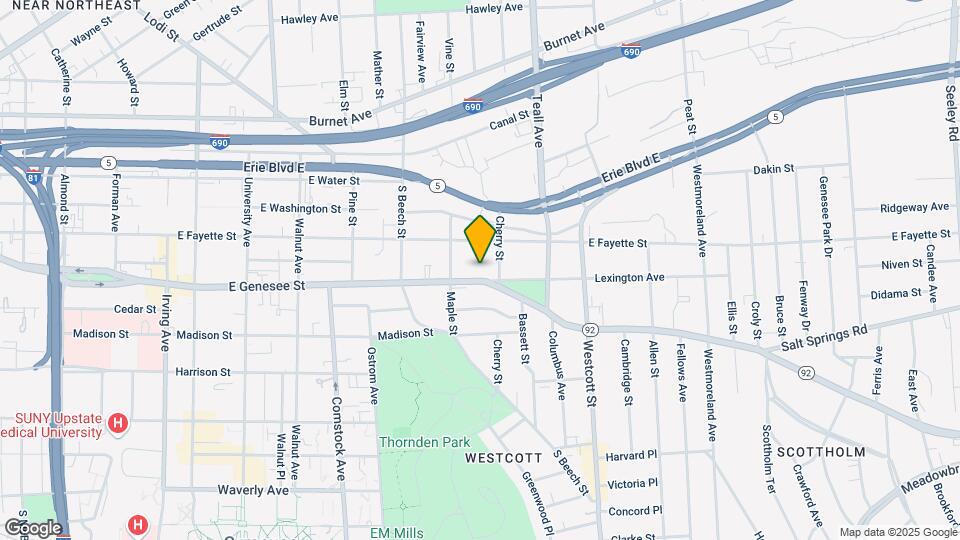 1633 E Genesee St Map and Location Details