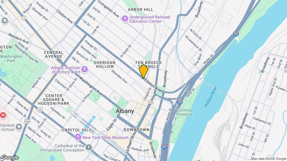 44 Clinton Ave Map and Location Details