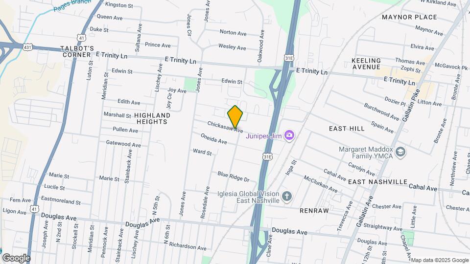 812 Chickasaw Ave Map and Location Details