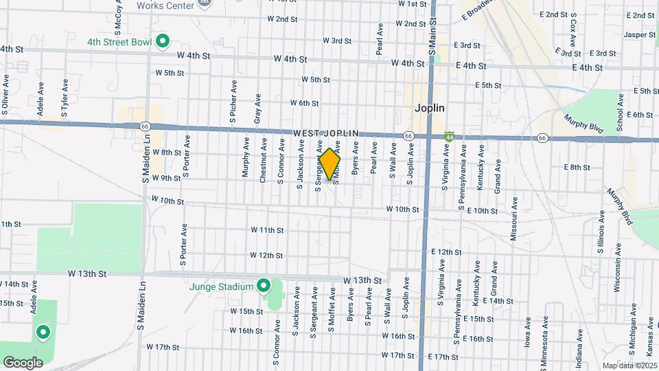 610 W 9th St Map and Location Details