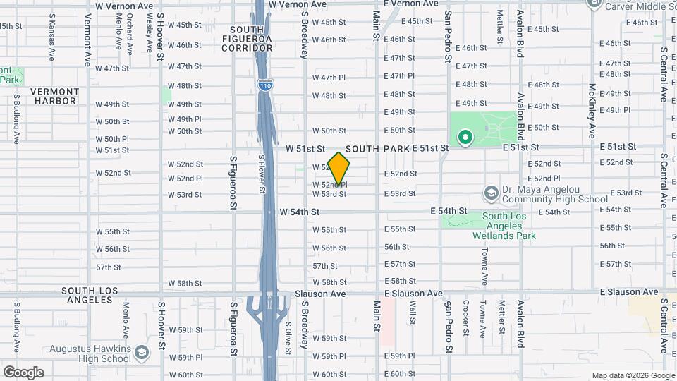 204 W 52nd Pl Map and Location Details