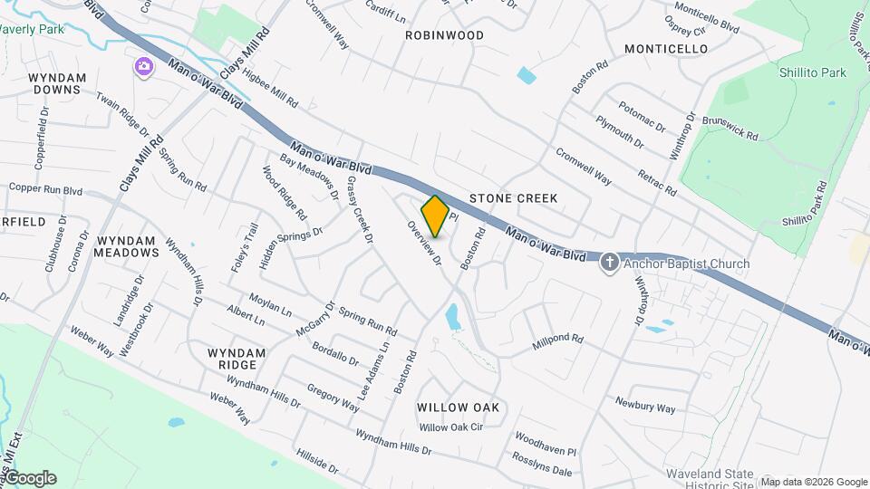 837 Overview Dr Map and Location Details