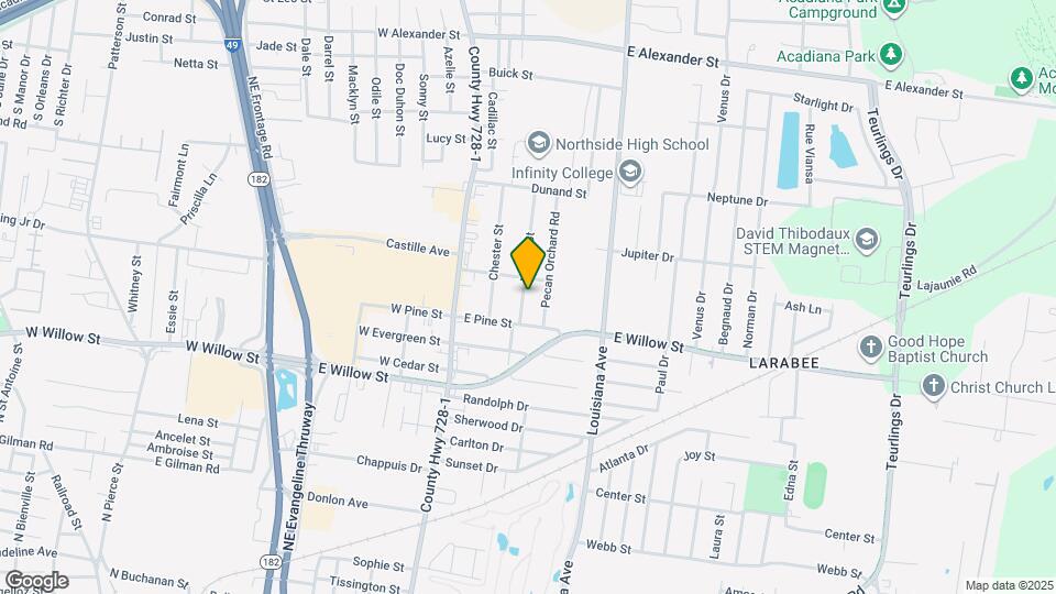 110 N Pine St Map and Location Details