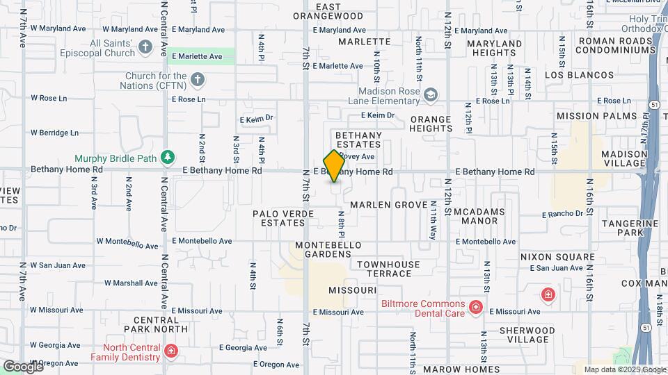 5821 N 8th Plz Mapa y Detalles de la Ubicación