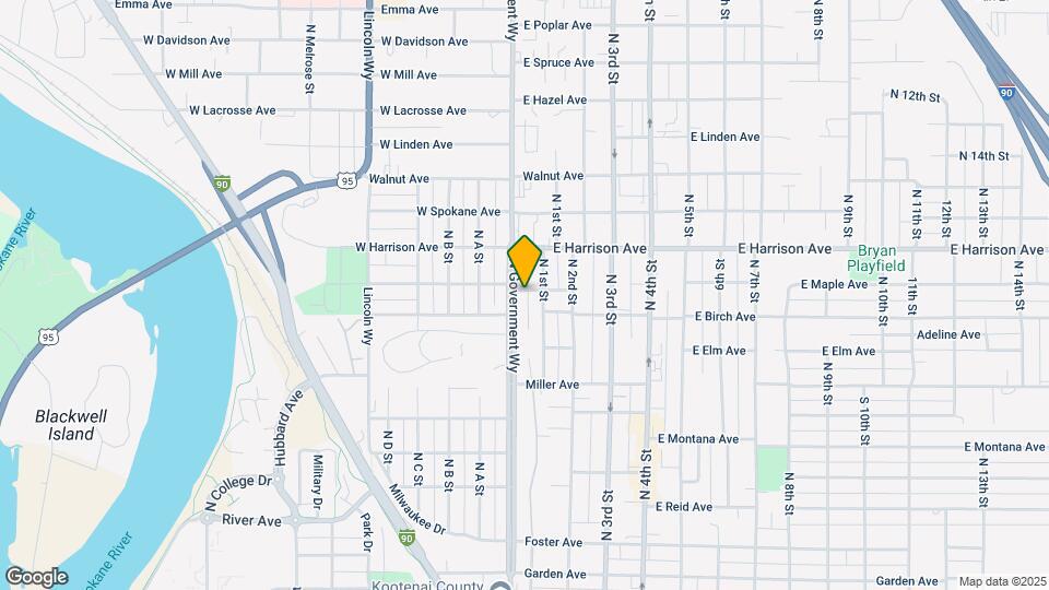 1062 N Government Way Map and Location Details