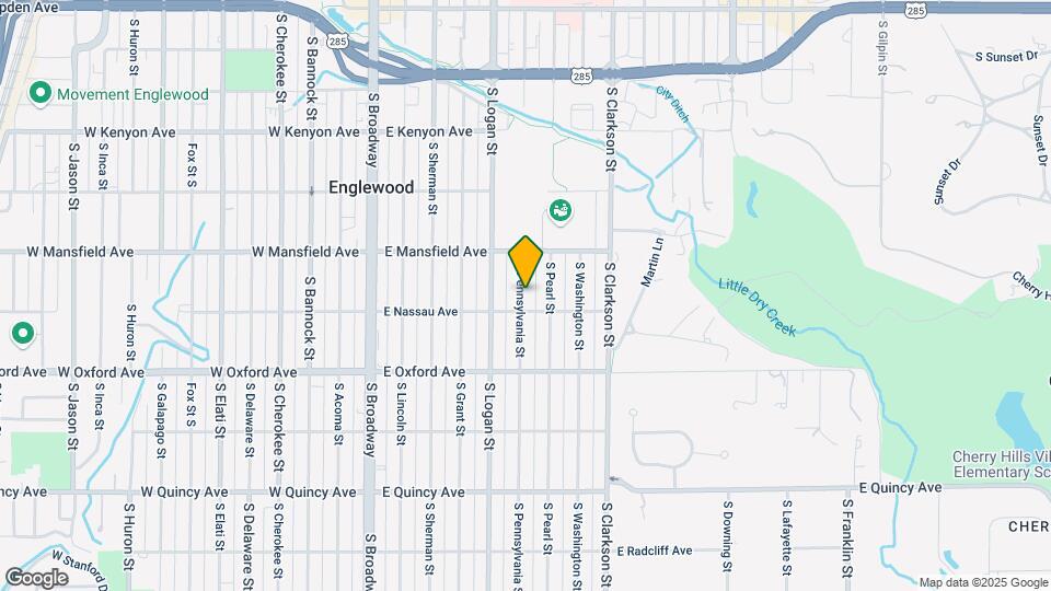 3976 S Pennsylvania St Map and Location Details