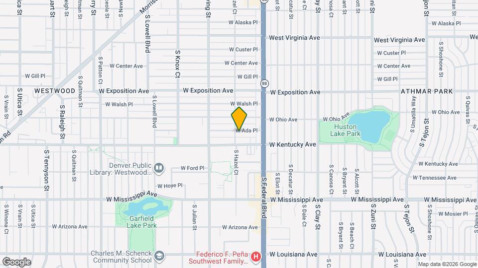 3140 W Ada Pl Map and Location Details