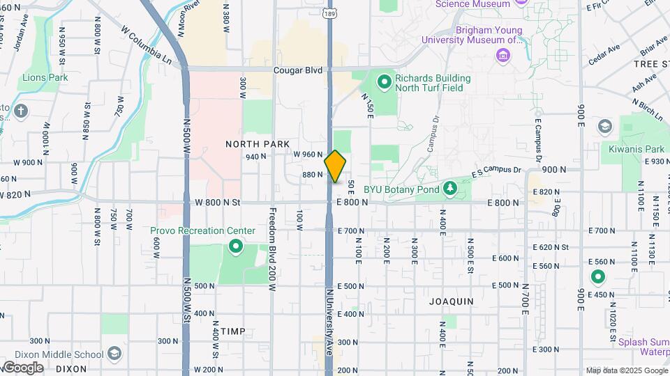850 N University Ave Map and Location Details