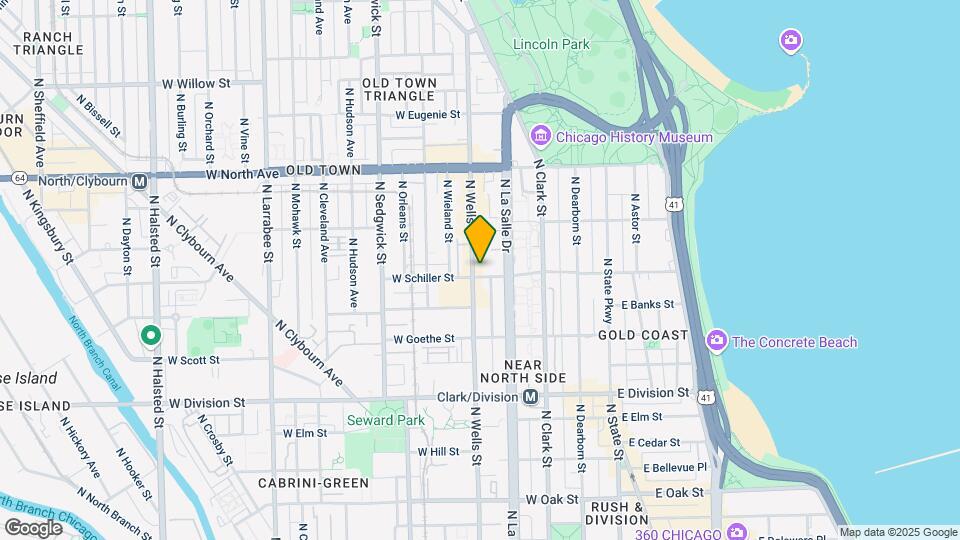 1405 N Wells St Map and Location Details