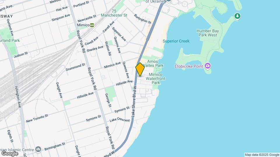 2515 Lake Shore Blvd W Map and Location Details