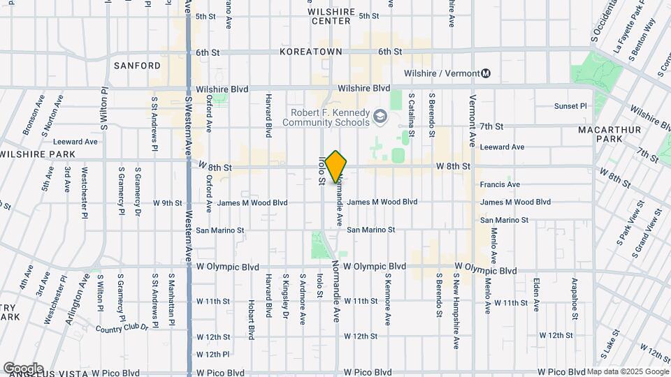 837 S Normandie Ave Map and Location Details