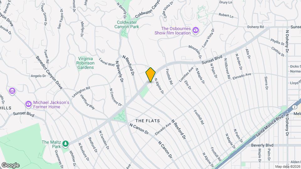 9570 Sunset Blvd Map and Location Details