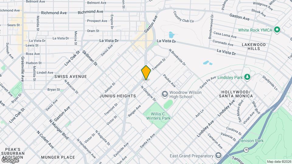 1600 Abrams Rd Mapa y Detalles de la Ubicación