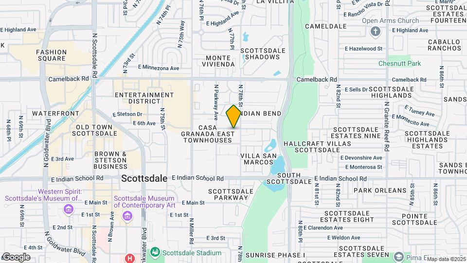 7751 E Glenrosa Ave-Unit -A5 Map and Location Details