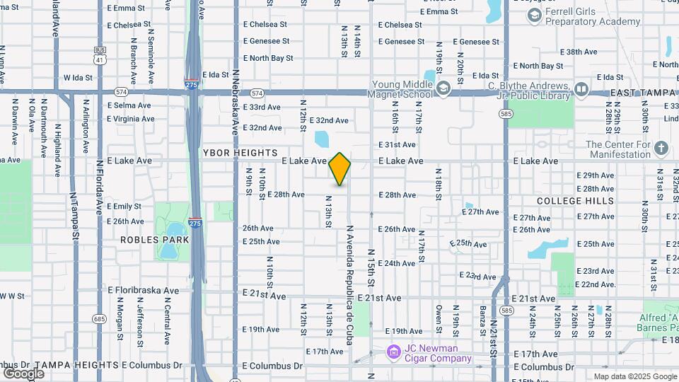 1308 E 28th Ave Mapa y Detalles de la Ubicación