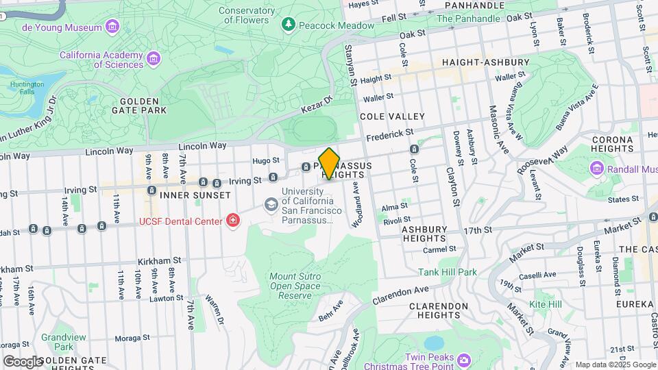 321 Parnassus Ave Map and Location Details