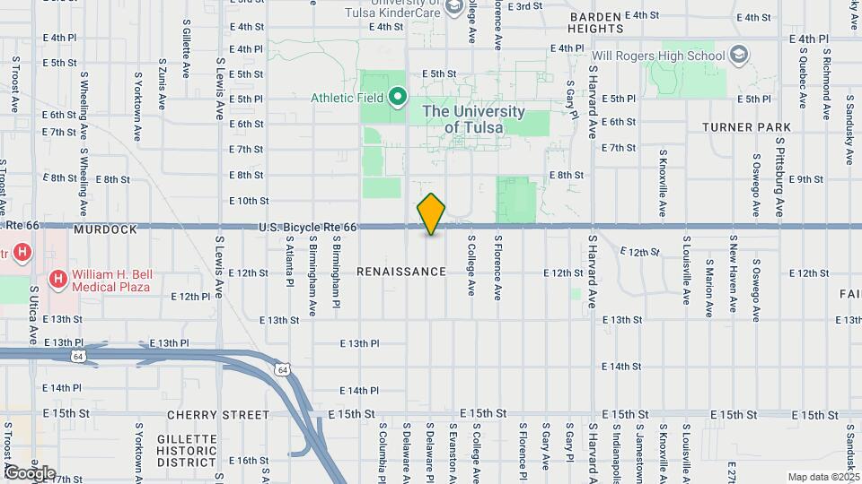 1123 S Delaware Pl Map and Location Details