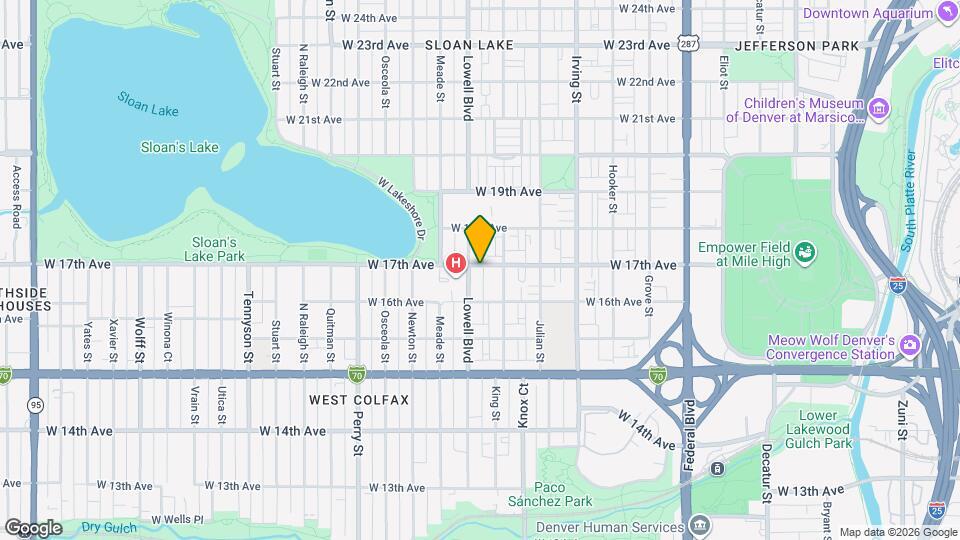 1648 Lowell Blvd Map and Location Details