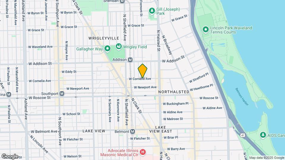 869 W Cornelia Ave, Unit 1S Mapa y Detalles de la Ubicación